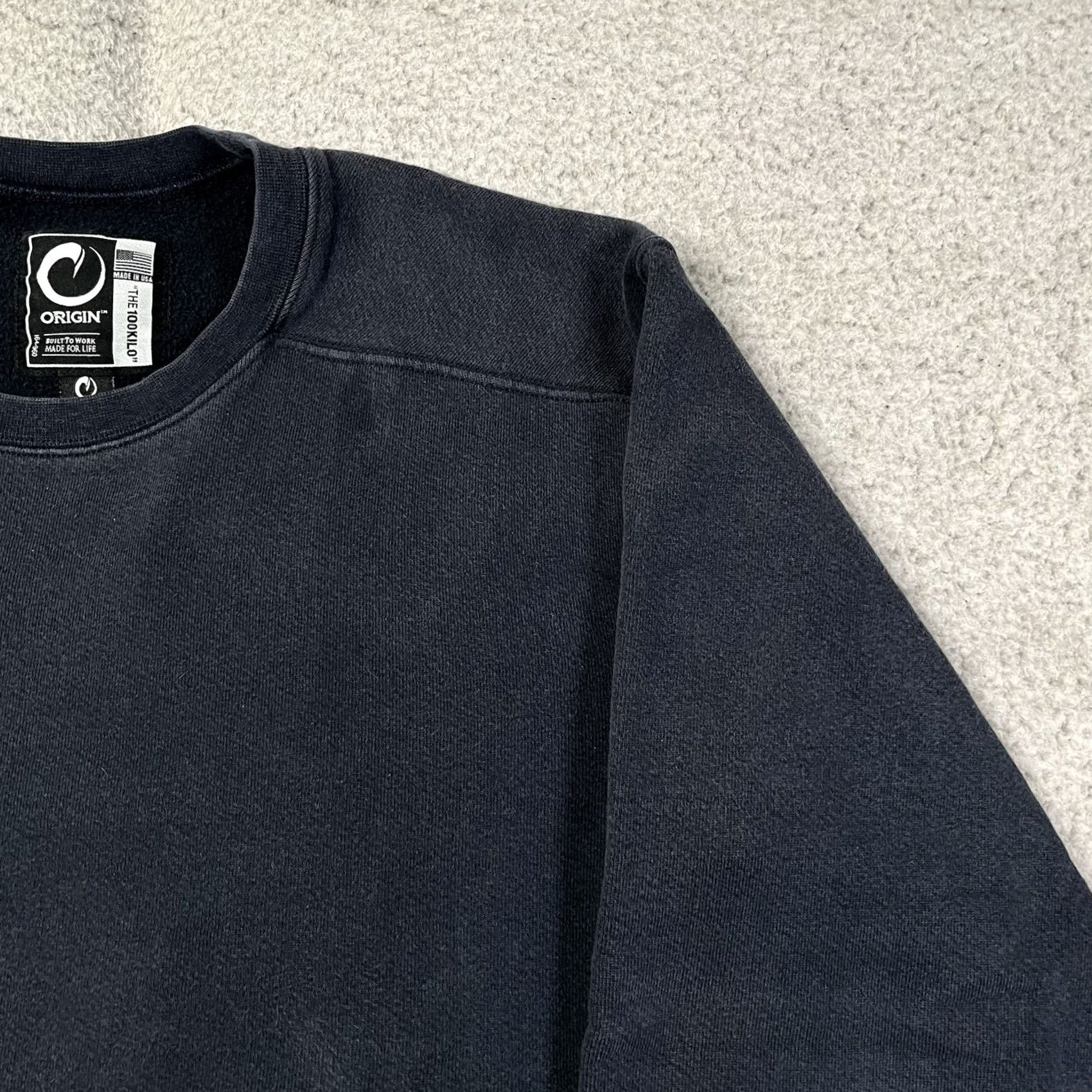 Vintage Origin Sweatshirt Mens S Blue Cotton Heavy Fleece Logo Embroidered Outdoor Hiking Crewneck Trapdoor? Size US S / EU 44-46 / 1 - 6 Thumbnail