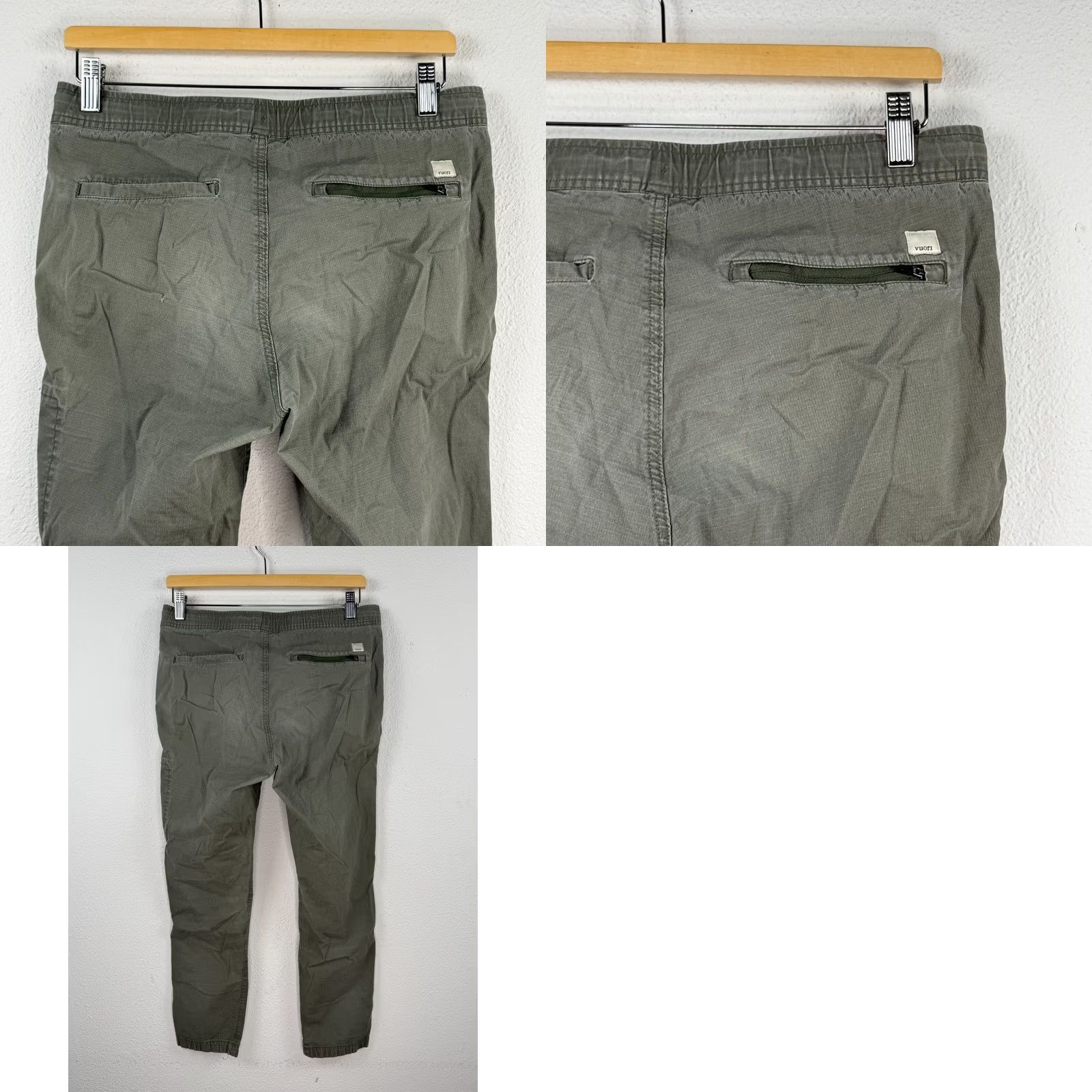Vuori VINTAGE Vuori Pants Womens M Green Ripstop Dura Terra Straight Casual Outdoor Hiking Size 32" / US 10 / IT 46 - 8 Thumbnail