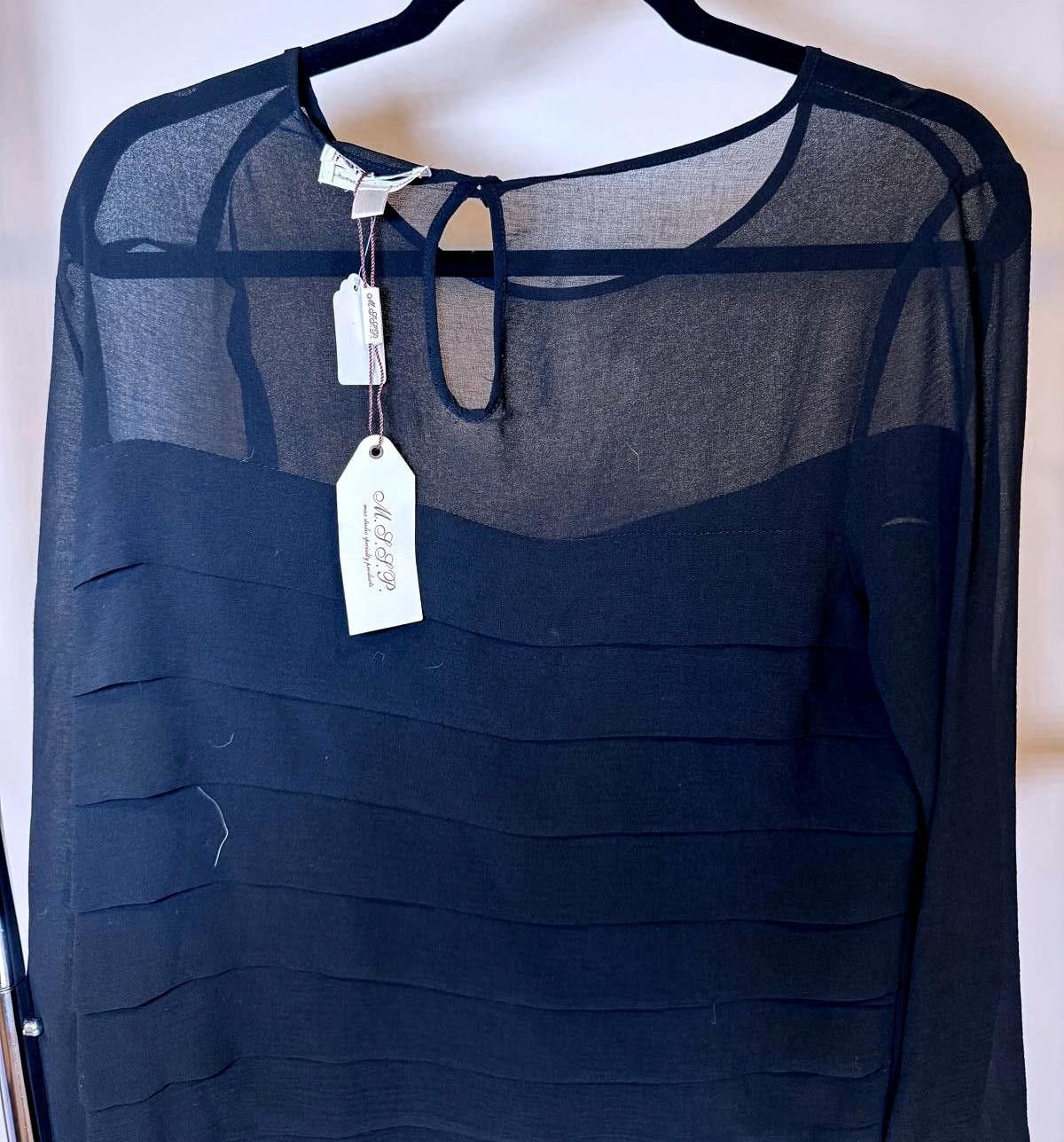 Designer Elegant Sheer Layered Blouse by Maxstudios- Size M Size M / US 6-8 / IT 42-44 - 2 Thumbnail