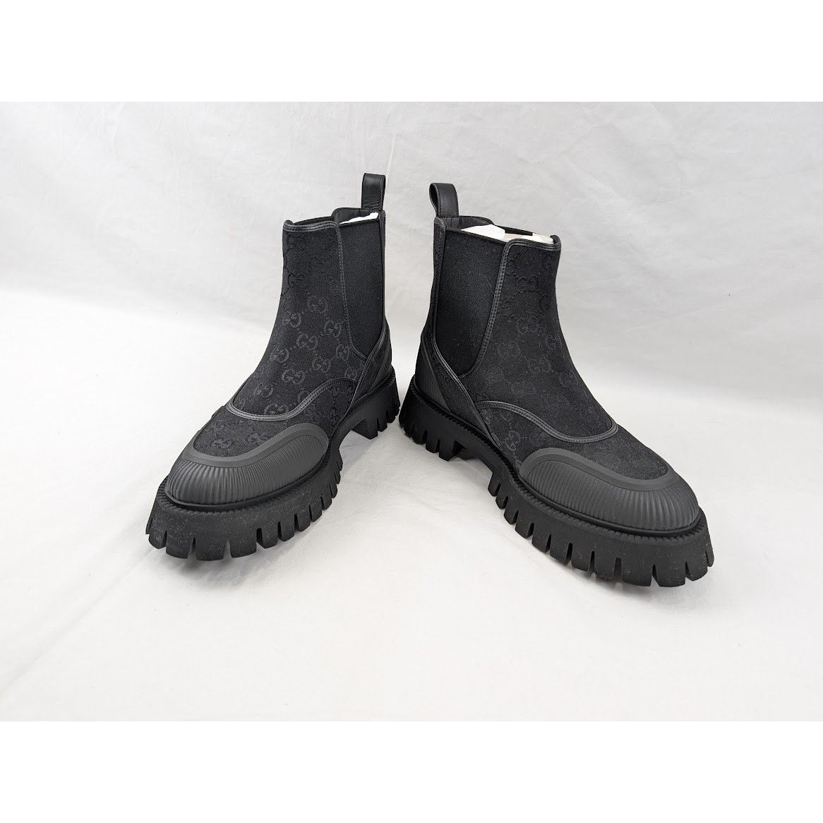 Gucci o1rshd1 New Canvas GG Boots in Black Size US 11.5 / EU 44-45 - 13 Thumbnail
