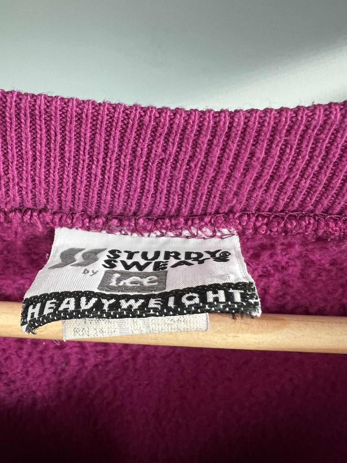 Lee Vintage 90s Lee pink Crewneck Sweatshirt sturdy sweats Size US XL / EU 56 / 4 - 3 Thumbnail