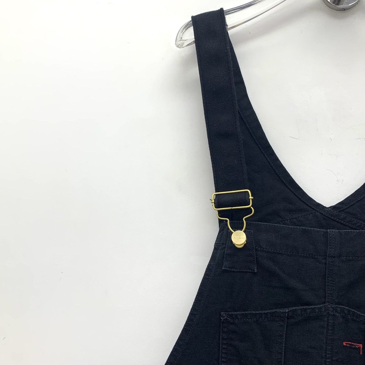 Carhartt Carhartt Black Cotton Overalls Denim Pants K26WX Size 33" - 3 Thumbnail