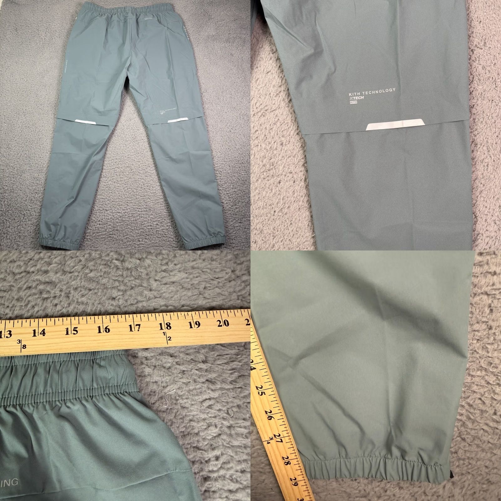 Kith KITH On Core Pants Mens Large Olive Green Track Running Ankle Zip Drawstring NEW Size US 33 - 8 Thumbnail