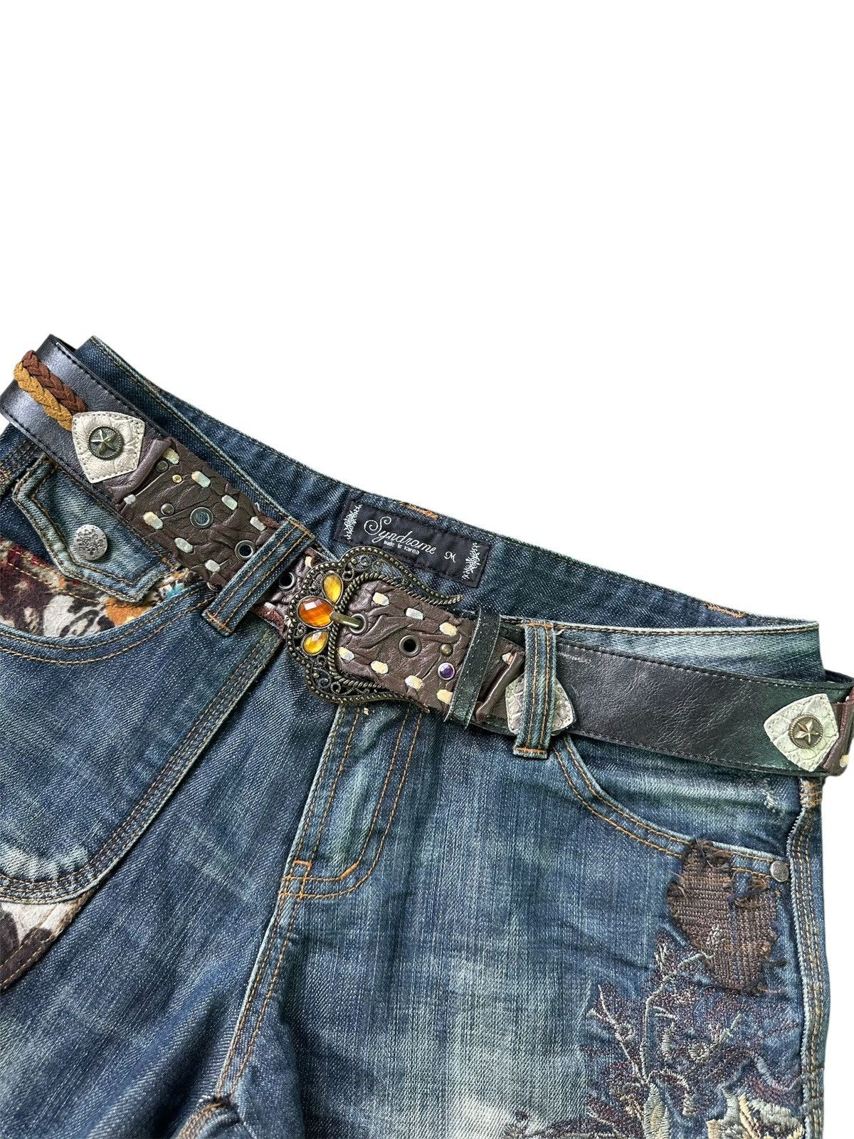 Unowned Syndrome Jeans Flare Pants Size 32" / US 10 / IT 46 - 5 Thumbnail