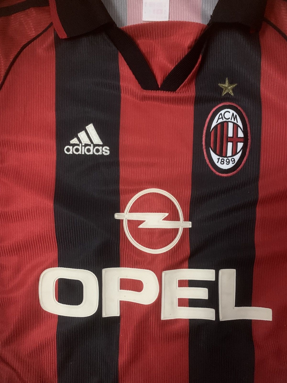Adidas × Vintage Vintage Y2K AC Milan Home Jersey Size US L / EU 52-54 / 3 - 4 Thumbnail