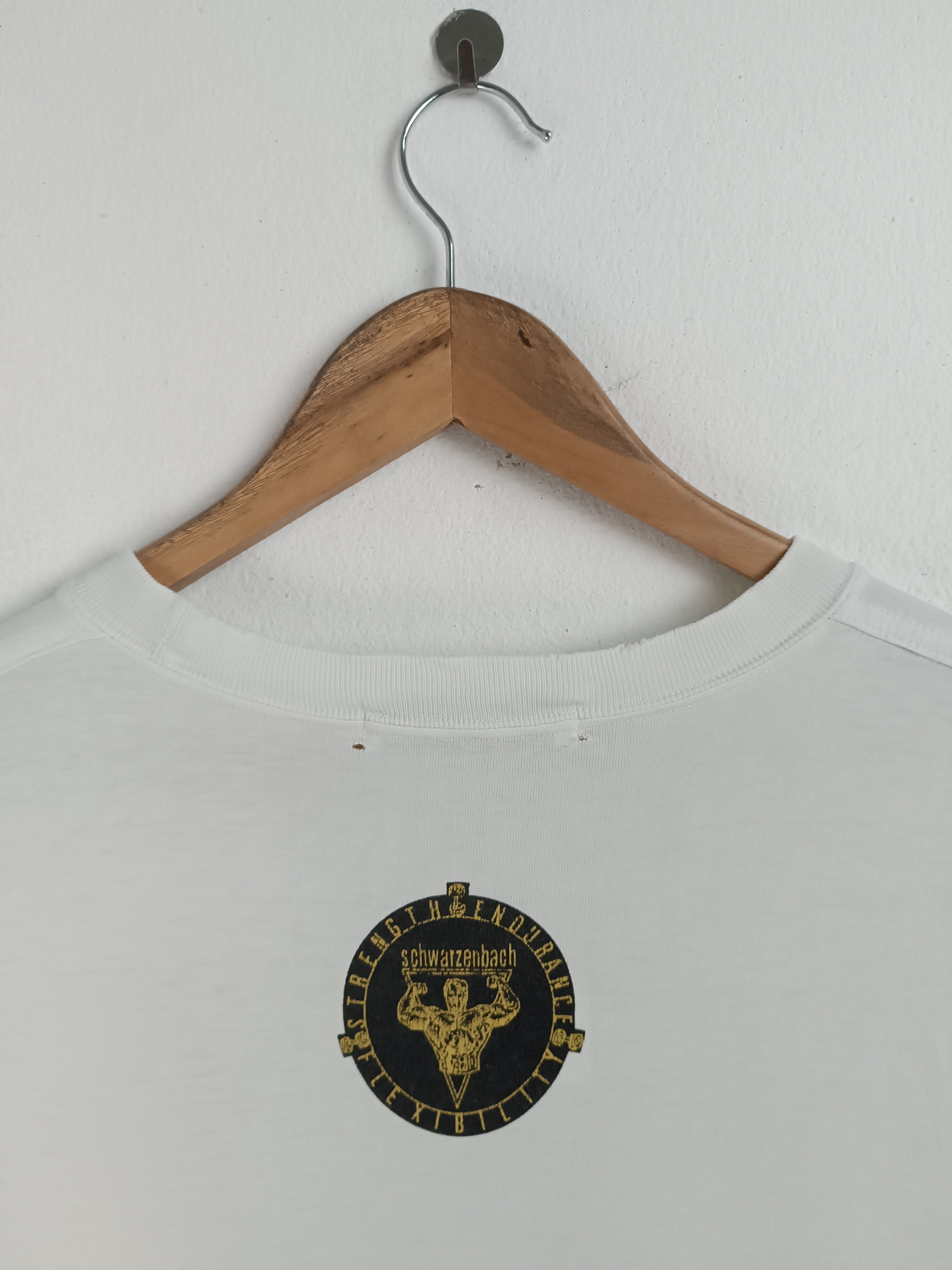 Vintage VINTAGE 90'S SCHWARZENBACH GYM BODY BUILDERS AOP TEE Size US L / EU 52-54 / 3 - 16 Thumbnail