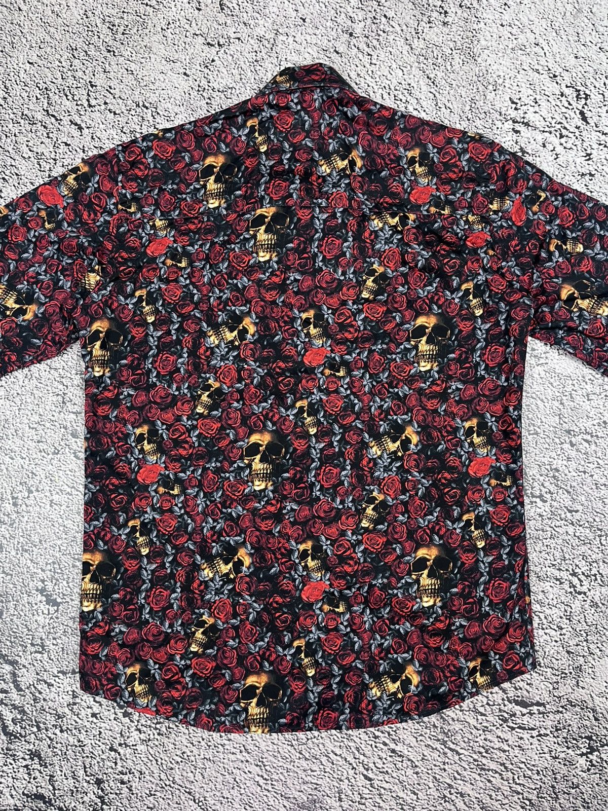 Claudio lugli shirt skull - Gem Claudio Lugli Couture Skull Rose Gipsy King Shirt Size M