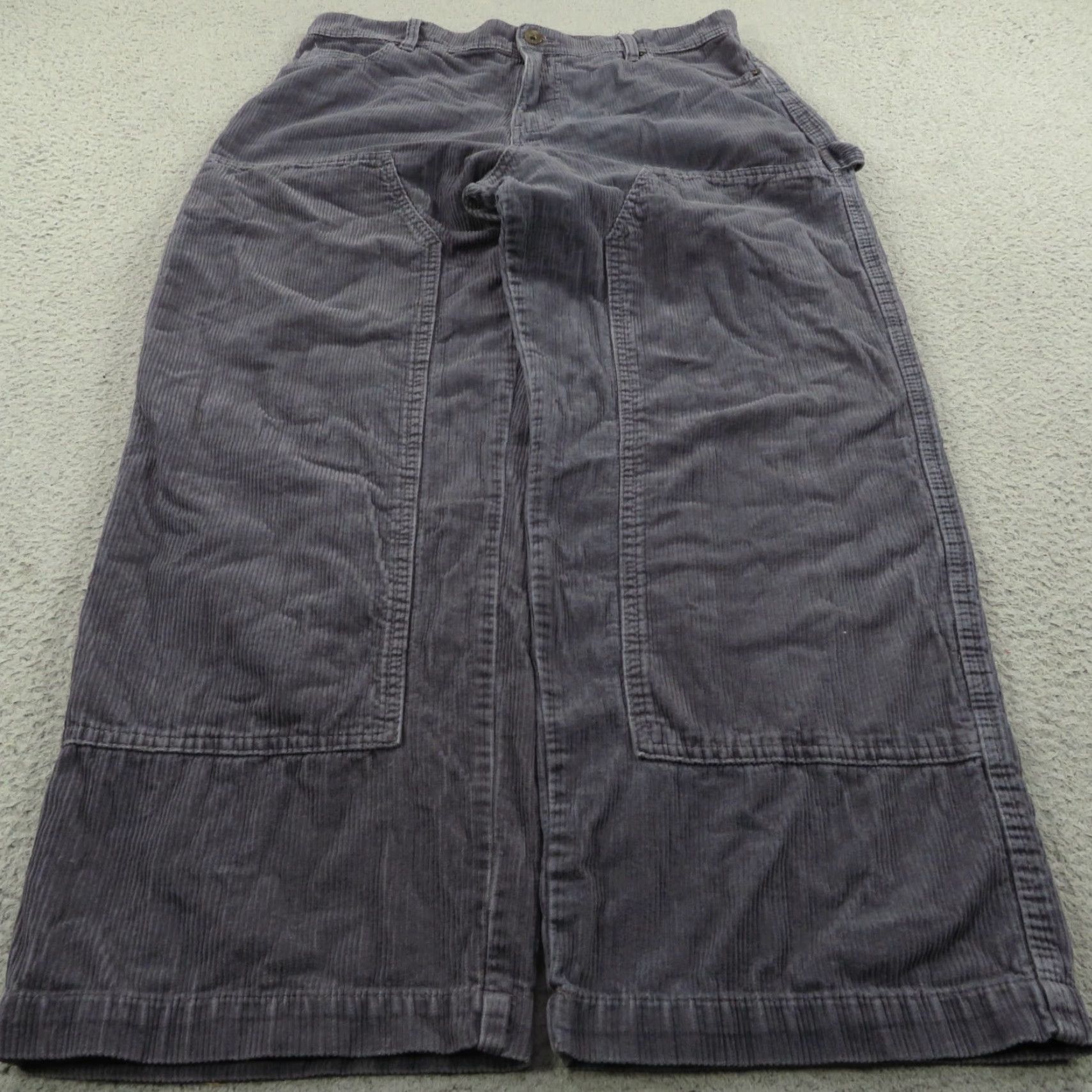 Vintage NOBO Baggy Pants Men 36 Double Knee Carpenter Corduroy Grey Skater Grunge Y2K 90s Womens? Size US 36 / EU 52 - 2 Thumbnail