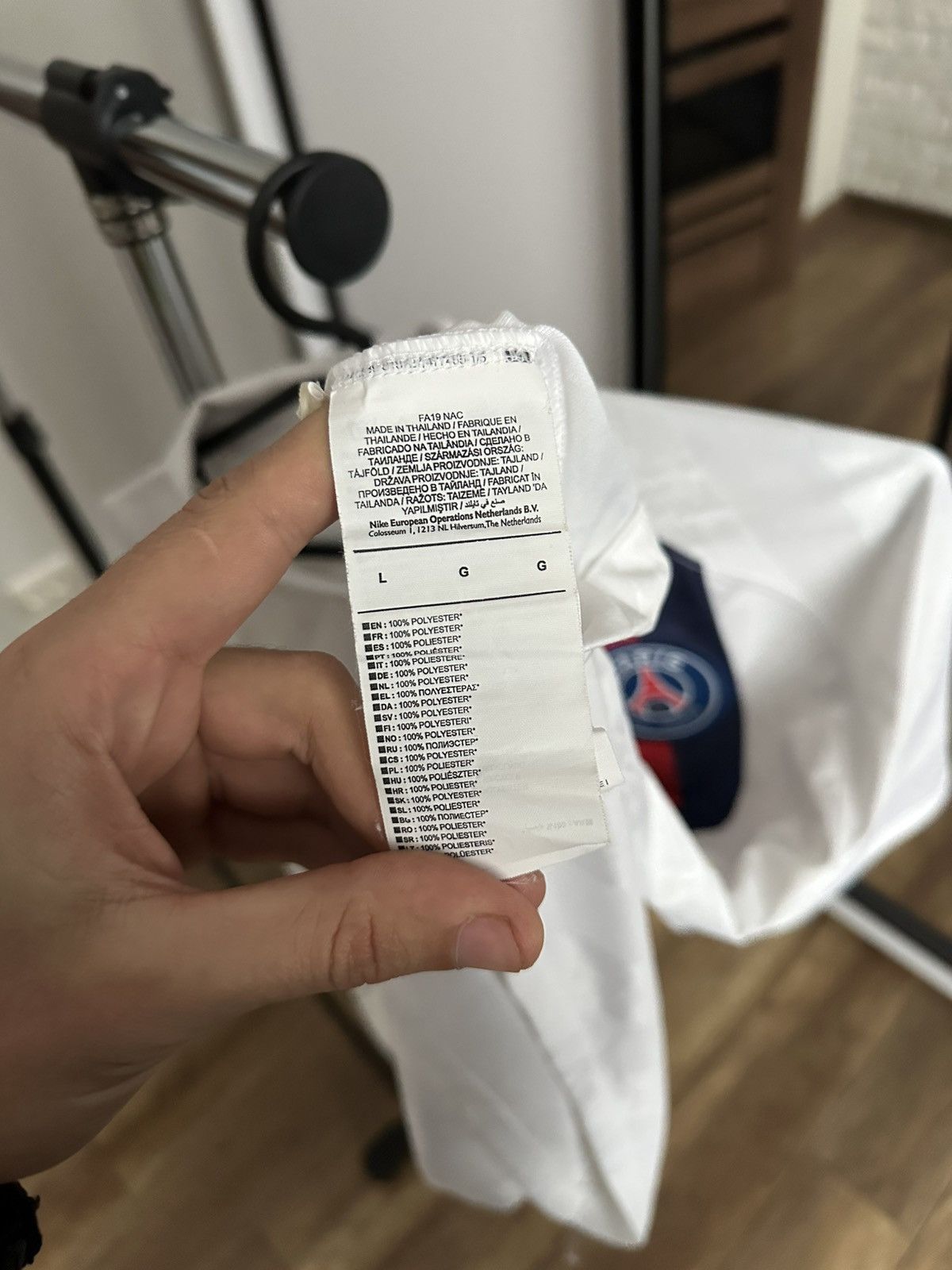Nike 2019/2020 Nike Paris Saint Germain PSG Mbappe Soccer Jersey Size US L / EU 52-54 / 3 - 12 Thumbnail