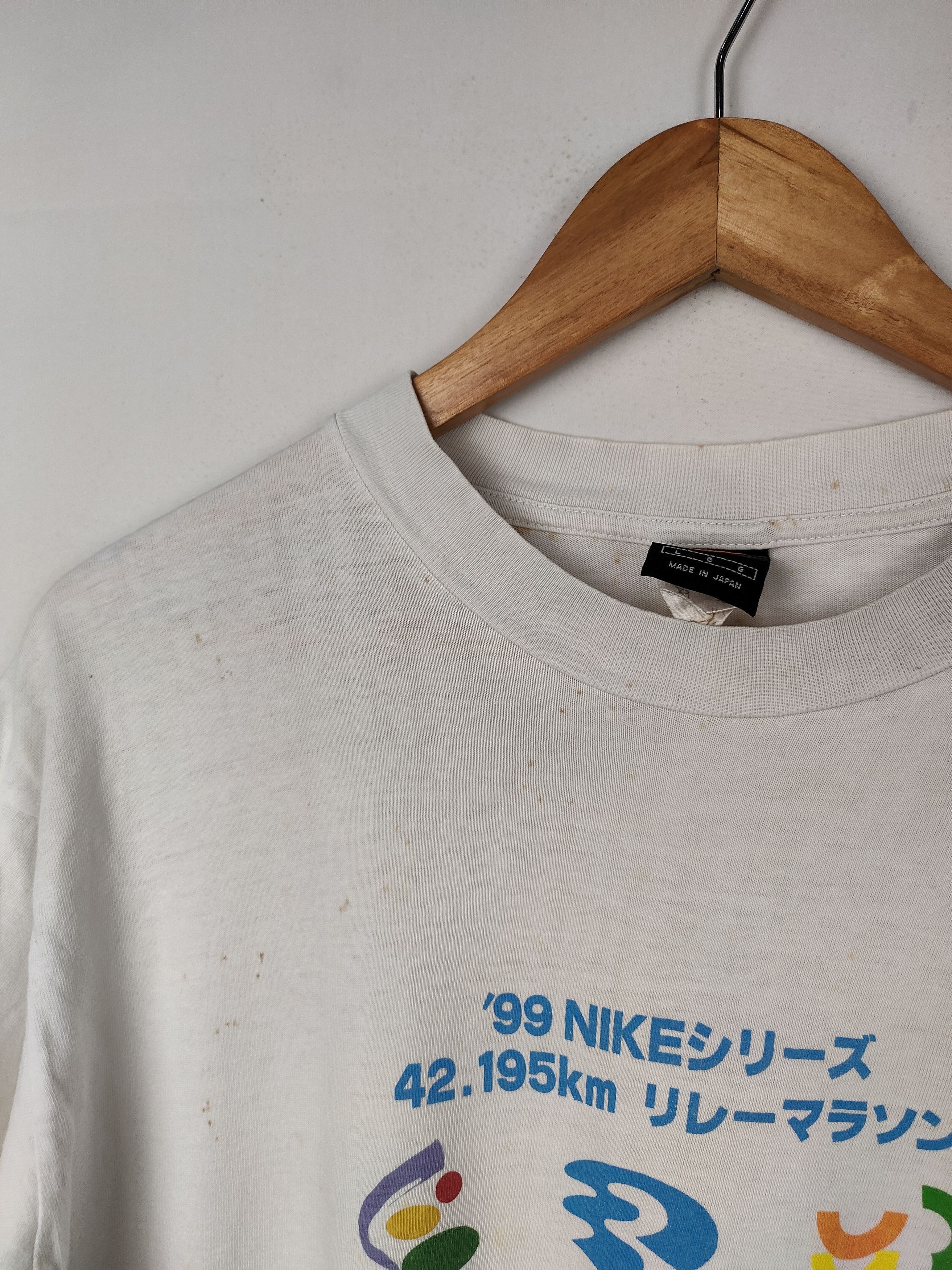 Nike × Vintage Vintage 90s Distressed Nike 99' Running Event Shirt Size US L / EU 52-54 / 3 - 5 Thumbnail
