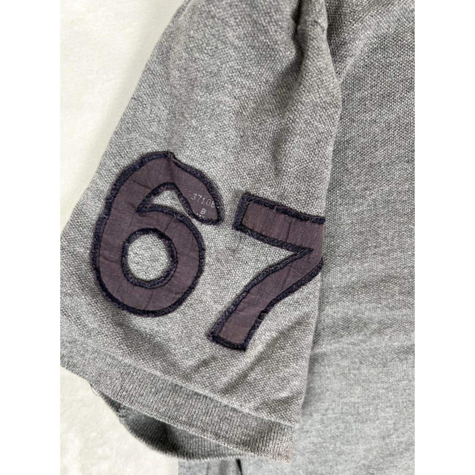 Vintage Polo Jeans Company Polo Shirt Mens Medium Gray RL Logo 67 Sleeve Patch Short Sleeve Knit Cotton Casual Summer 100% Cotton Mens Size US M / EU 48-50 / 2 - 4 Thumbnail
