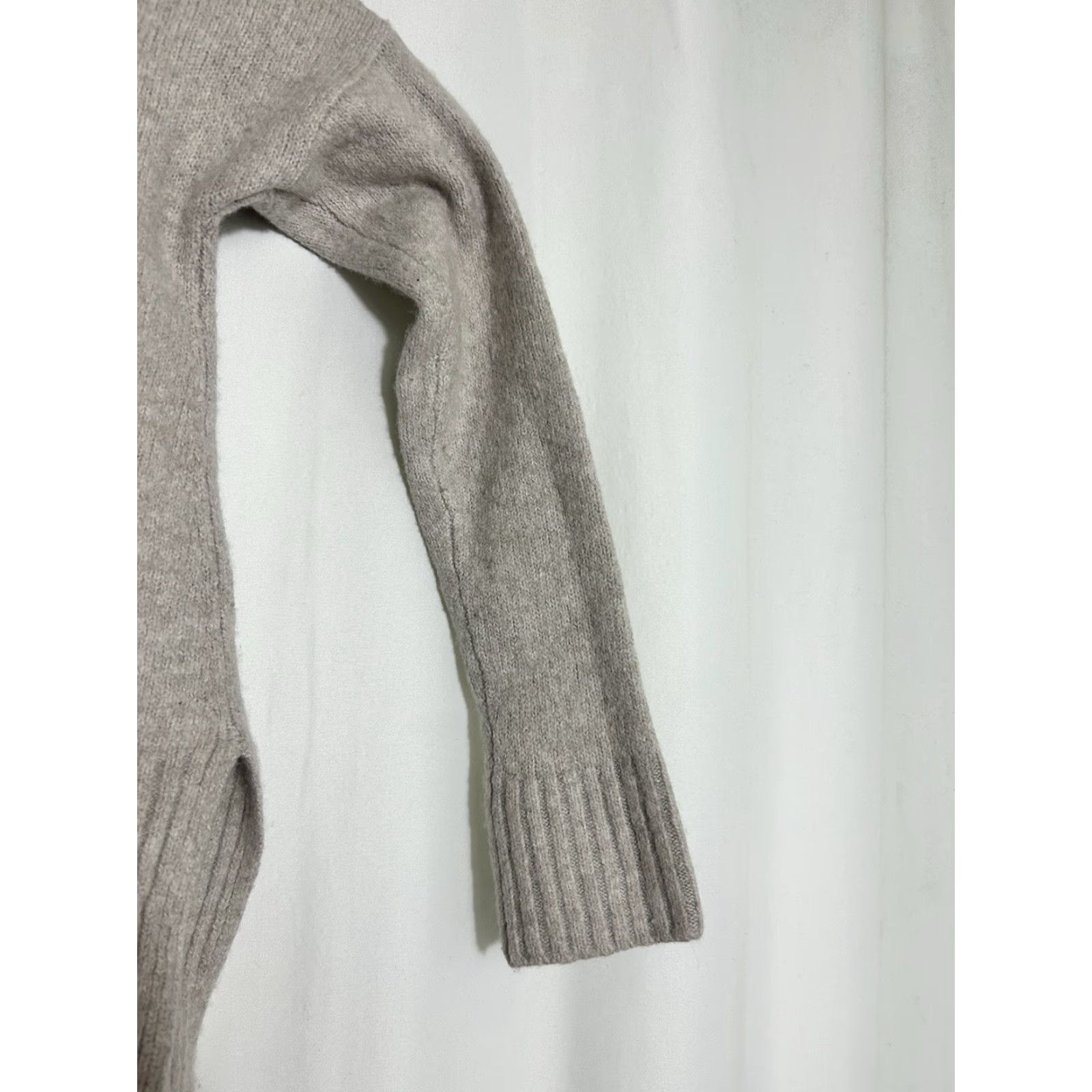 Lou & Grey Lou & Grey Womens Small Beige Pullover Funnel Neck Wool Blend Long Sleeve Sweater Wool Blend Pullover Fanspired? Size S / US 4 / IT 40 - 4 Thumbnail