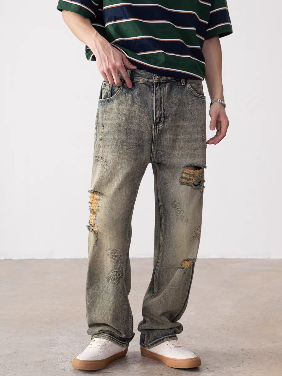 Japanese Brand × Vintage Hip-hop ripped washed and distressed jeans Size US 36 / EU 52 - 4 Thumbnail
