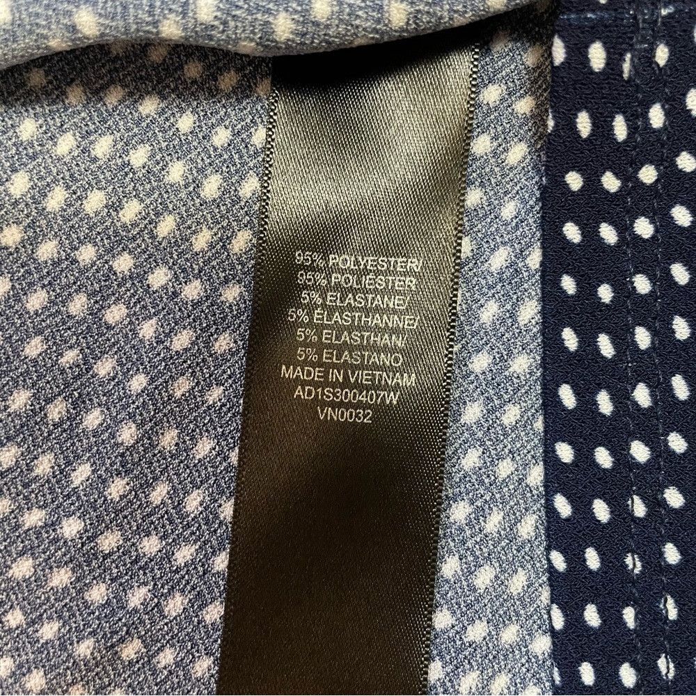 Adrianna Papell NWT New $59 Adrianna Papell Navy Polka Dot Ruffled Mock Nec Size 3XL / US 20-22 - 8 Thumbnail