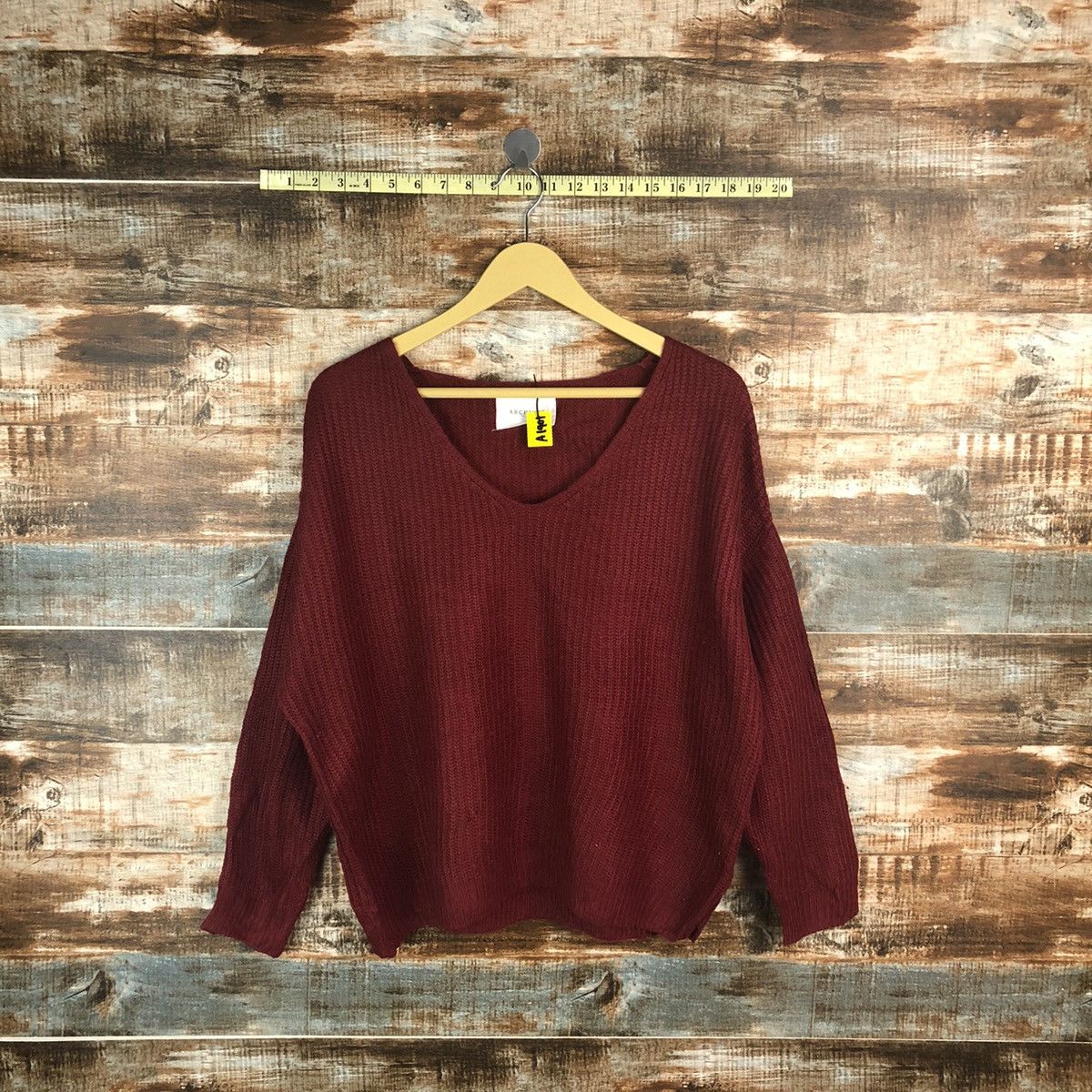 Homespun Knitwear × Japanese Brand Archives Maroon Knitwear #A1901 Size M / US 6-8 / IT 42-44 - 1 Thumbnail