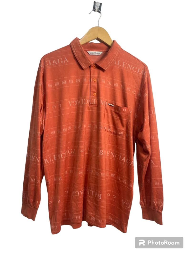 Balenciaga × Vintage Vintage 90s Polo Long Shirt Balenciaga Size US L / EU 52-54 / 3 - 1 Thumbnail