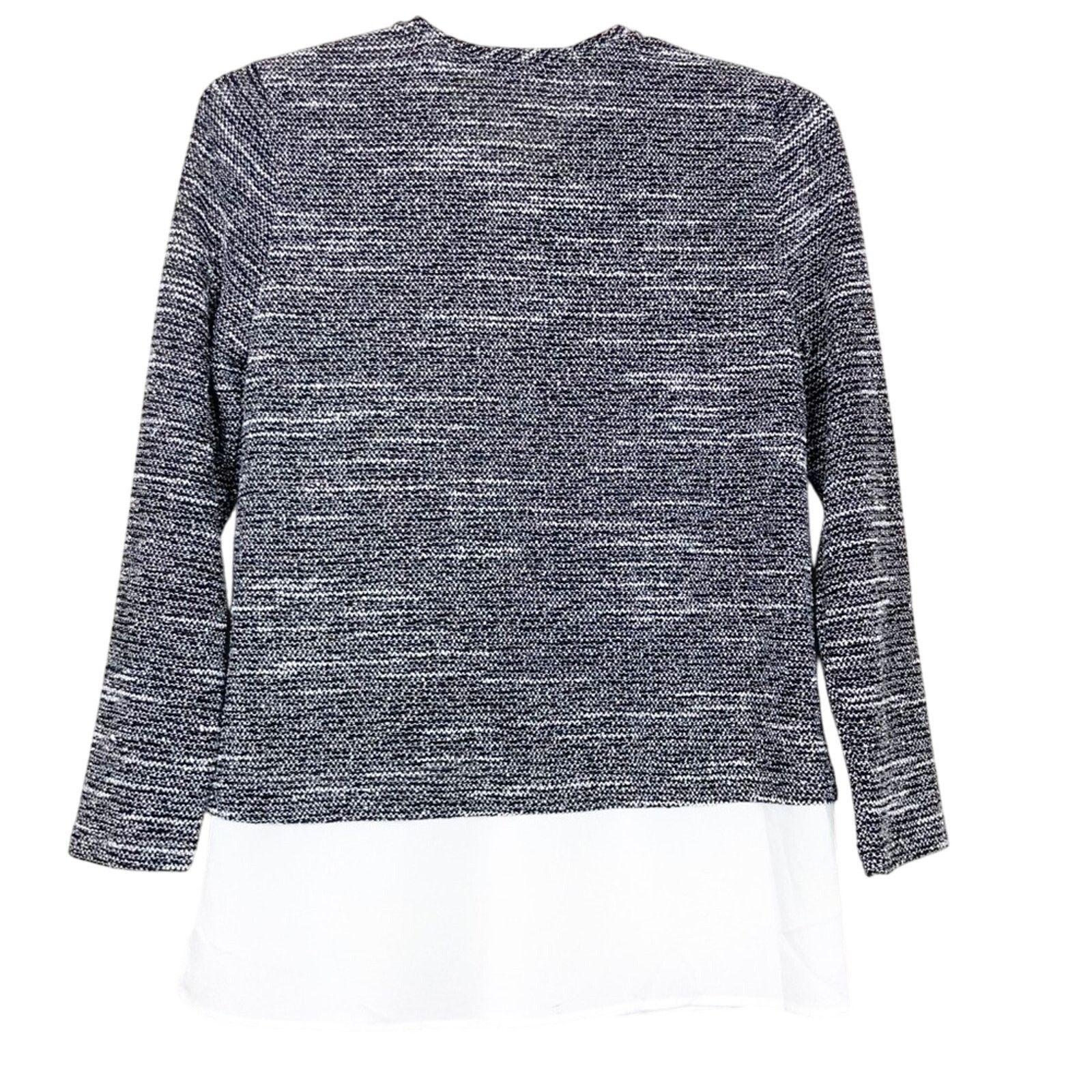 Calvin Klein Calvin Klein Gray White Layered Popover Blouse Sz S Size S / US 4 / IT 40 - 4 Thumbnail