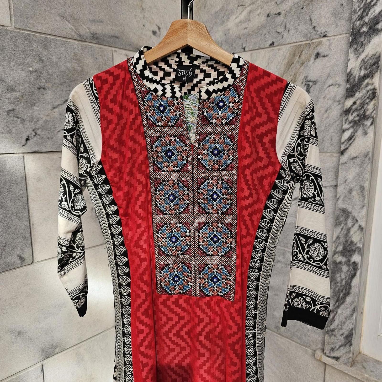 Other Women's Multicolored Kurta Style Very Detailed Dress Size M / US 6-8 / IT 42-44 - 2 Thumbnail