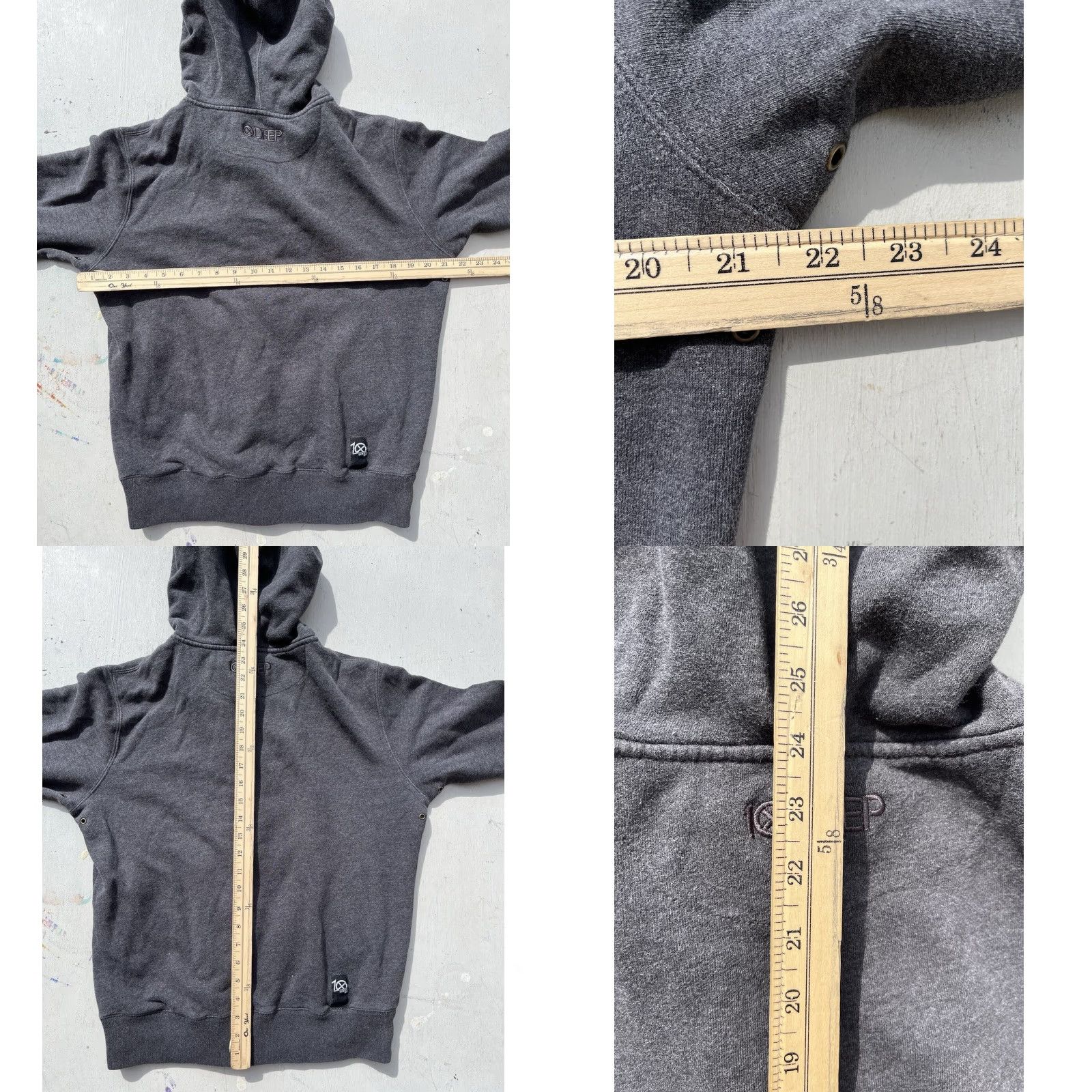 Vintage VINTAGE 10.Deep Hoodie Women Gray S Y2K Hip Hop City Heavyweight Toggle 100% Cotton Full Zip Logo Zipper Regular Lined Hooded Size L / US 10 / IT 46 - 10 Thumbnail