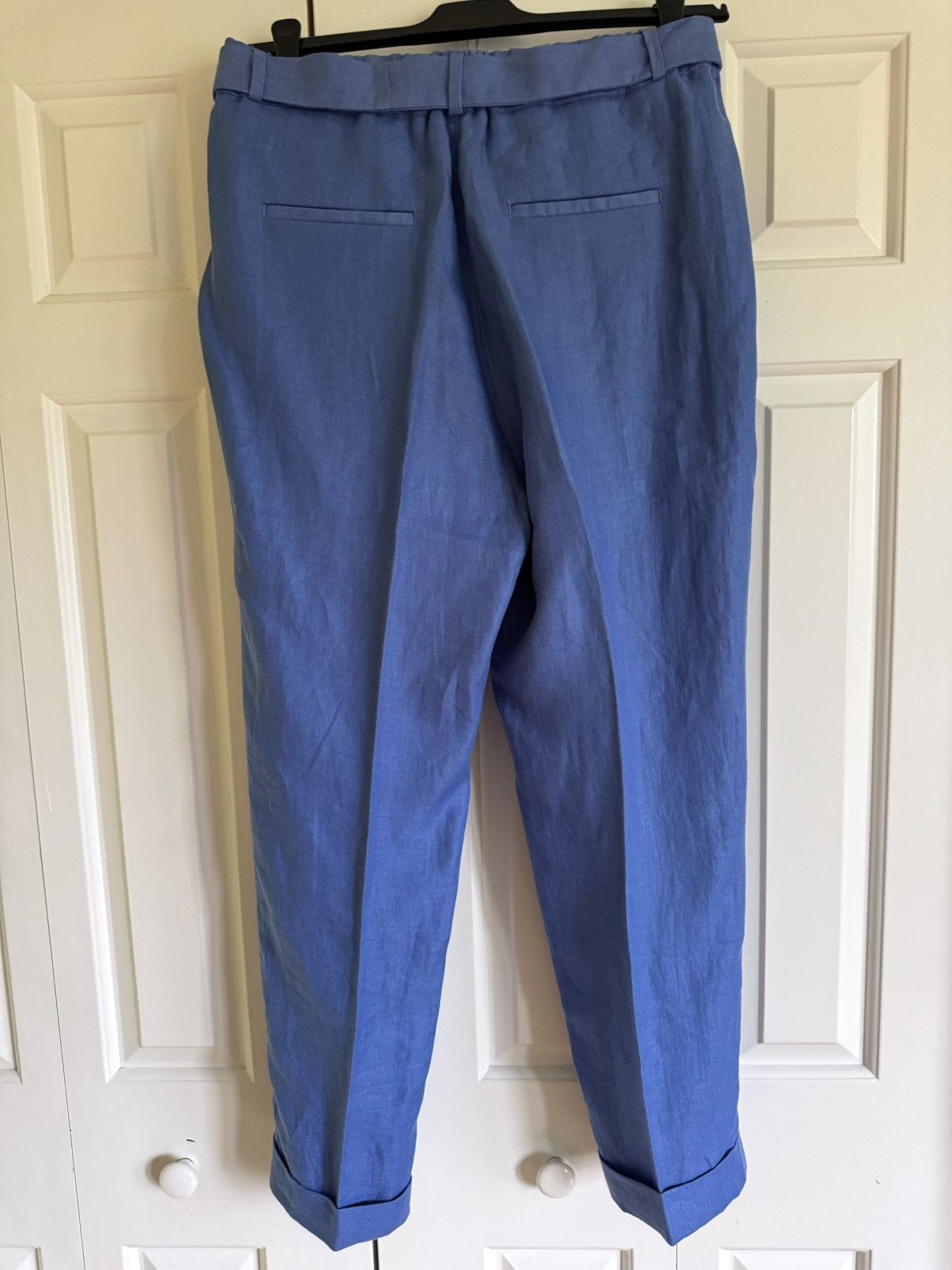 Peserico PESERICO Women Blue 100% Linen Pants 8/44 NWT Size 30" / US 8 / IT 44 - 3 Thumbnail