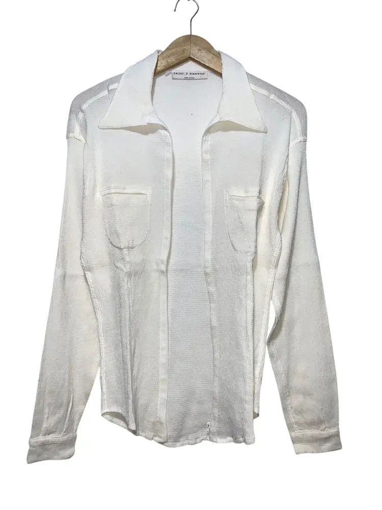Calugi e Gianelli Vintage Calugi e giannelli pleats wrinkle zip shirt Size US M / EU 48-50 / 2 - 1 Thumbnail