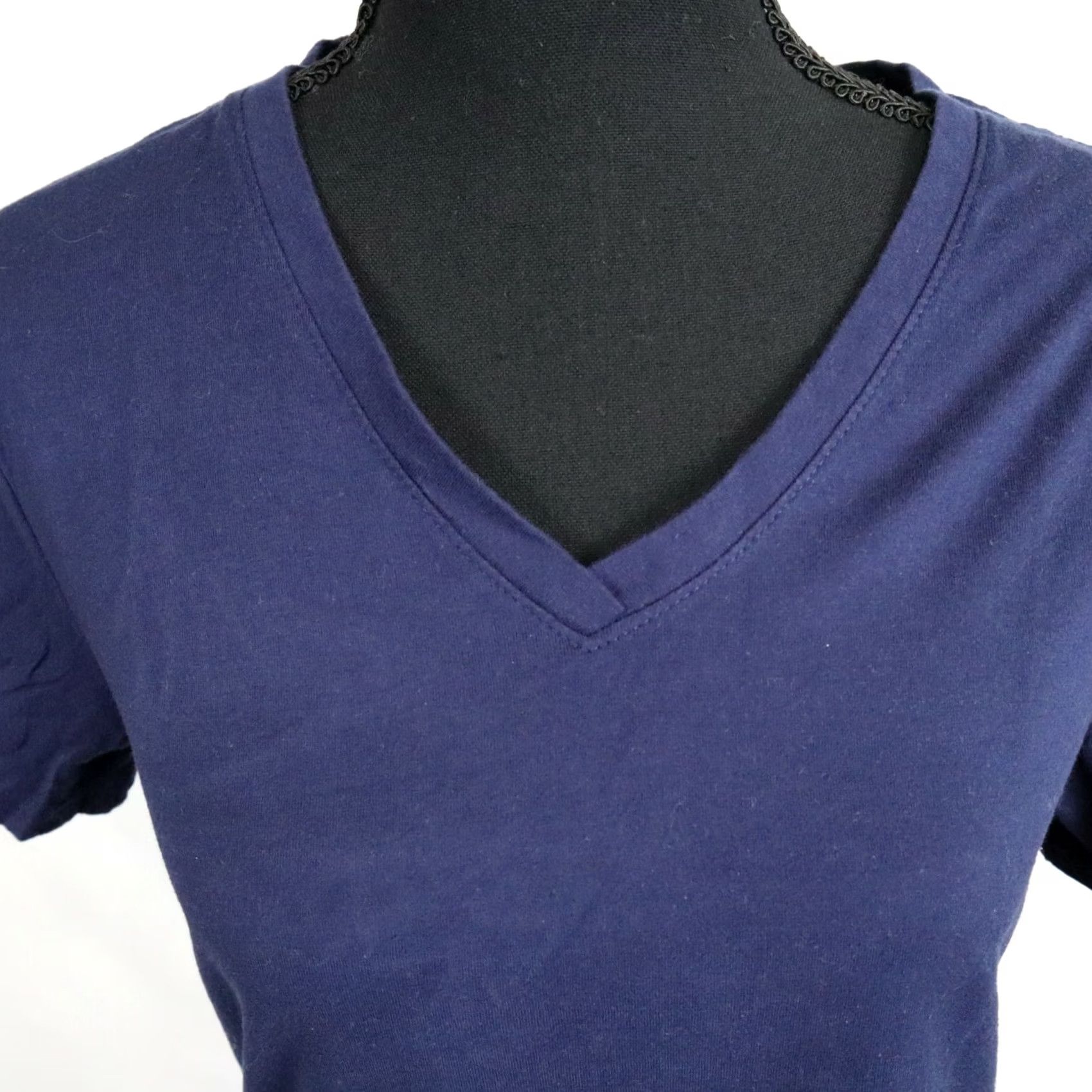 Vintage Time And Tru Shirt Womens M Blue Top Neck Tee Casual Short Sleeve Size M / US 6-8 / IT 42-44 - 5 Thumbnail