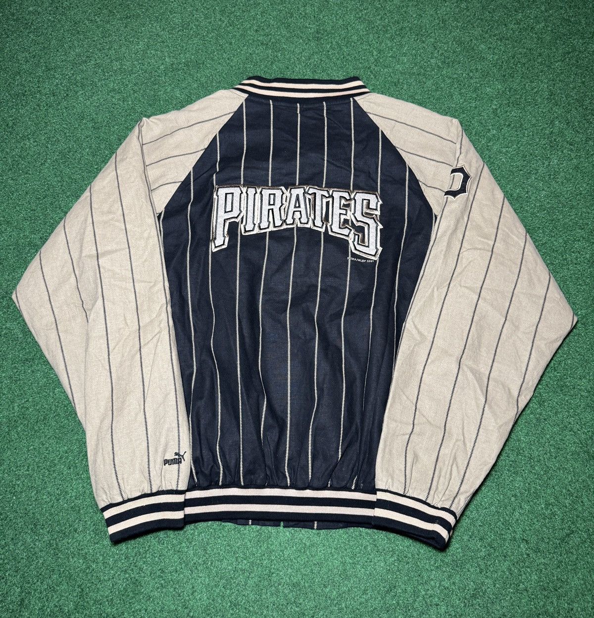 MLB × Puma × Vintage Y2K Pittsburgh Pirates Puma Pin Stripe Windbreaker Jacket Size US L / EU 52-54 / 3 - 1 Thumbnail