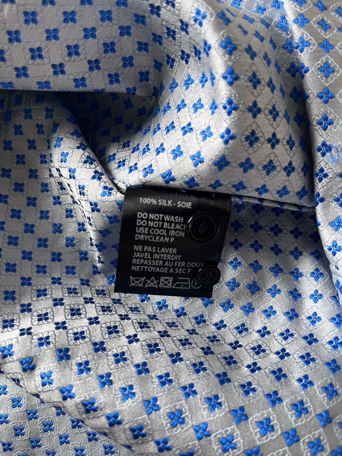 Haider Ackermann Haider Ackermann 2017 Silk Blue Jacquard Long Shirt SS17 Size US M / EU 48-50 / 2 - 7 Thumbnail