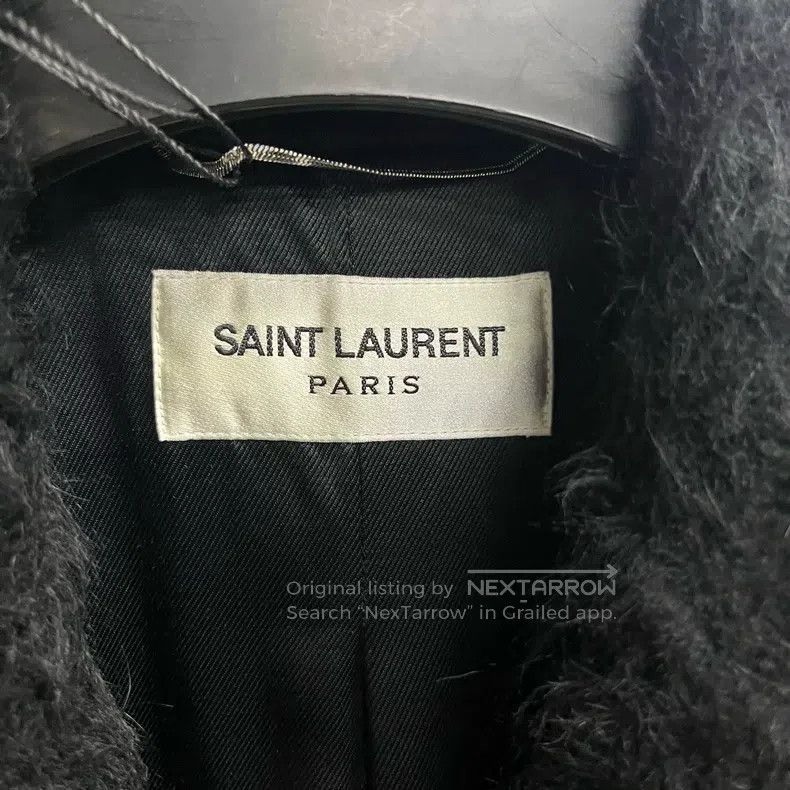 Saint Laurent Paris Saint Laurent Paris Classic Black Fur Collar Coat Size US M / EU 48-50 / 2 - 2 Thumbnail