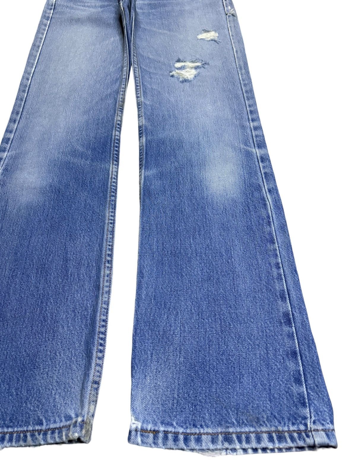 Levi's Vintage 90s Levis 653 Orange Tab Blue Wash Distressed Jeans Size US 28 / EU 44 - 7 Thumbnail