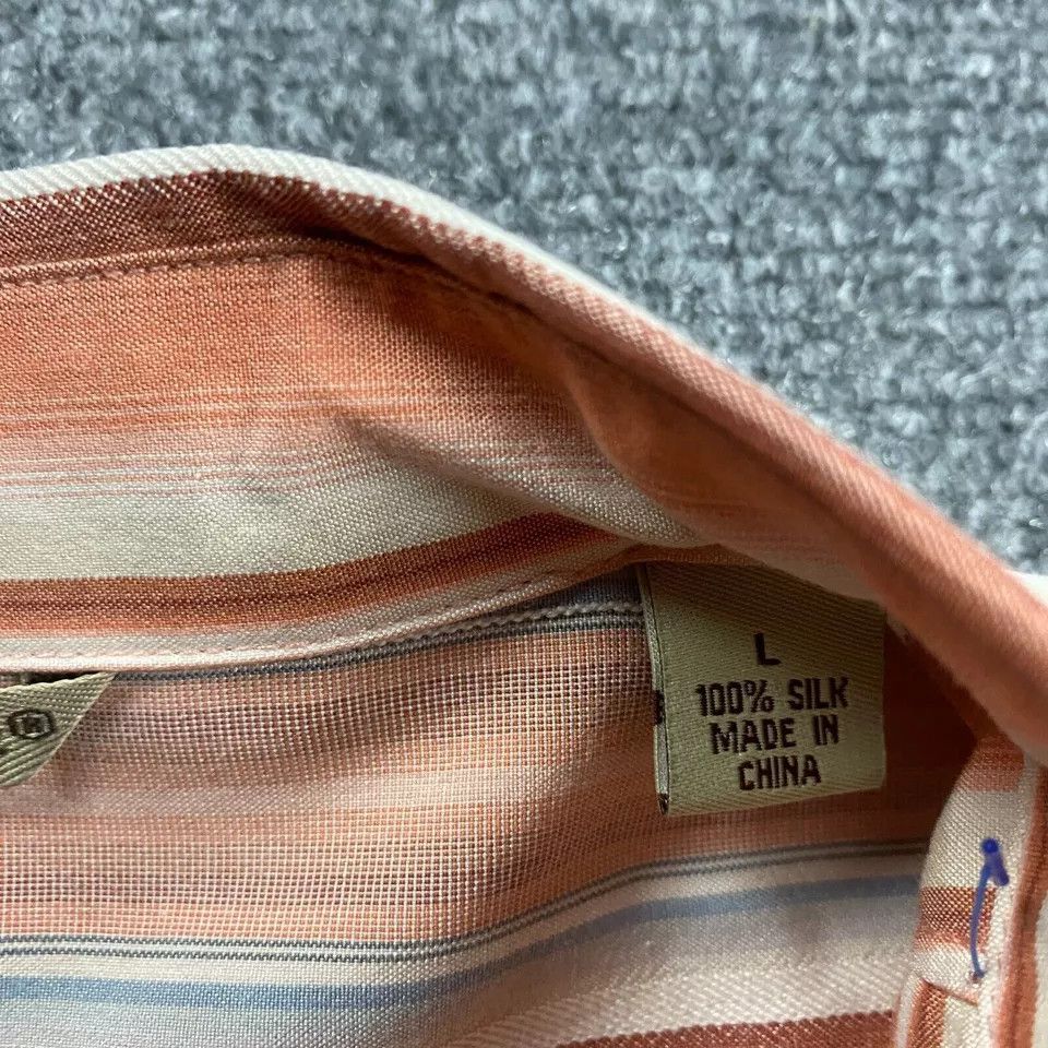 Tommy Bahama Tommy Bahama Silk Shirt Men's Large Striped Multicolor L Size US L / EU 52-54 / 3 - 4 Thumbnail