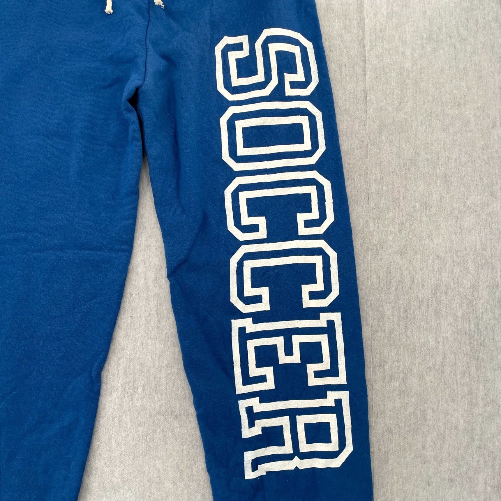 Jerzees VINTAGE Jerzees Soccer Pants Adult Large Blue Sweatpants Jogger Logo Mens L NEW Size US 33 - 3 Thumbnail