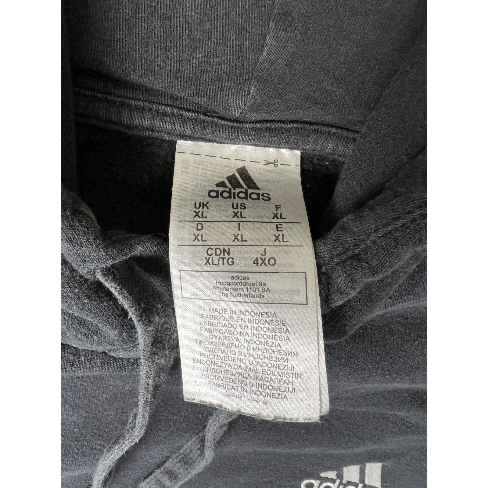 Adidas Vintage Adidas Classic Logo Adult Large Black Hoodie Sweatsh Size US L / EU 52-54 / 3 - 3 Thumbnail
