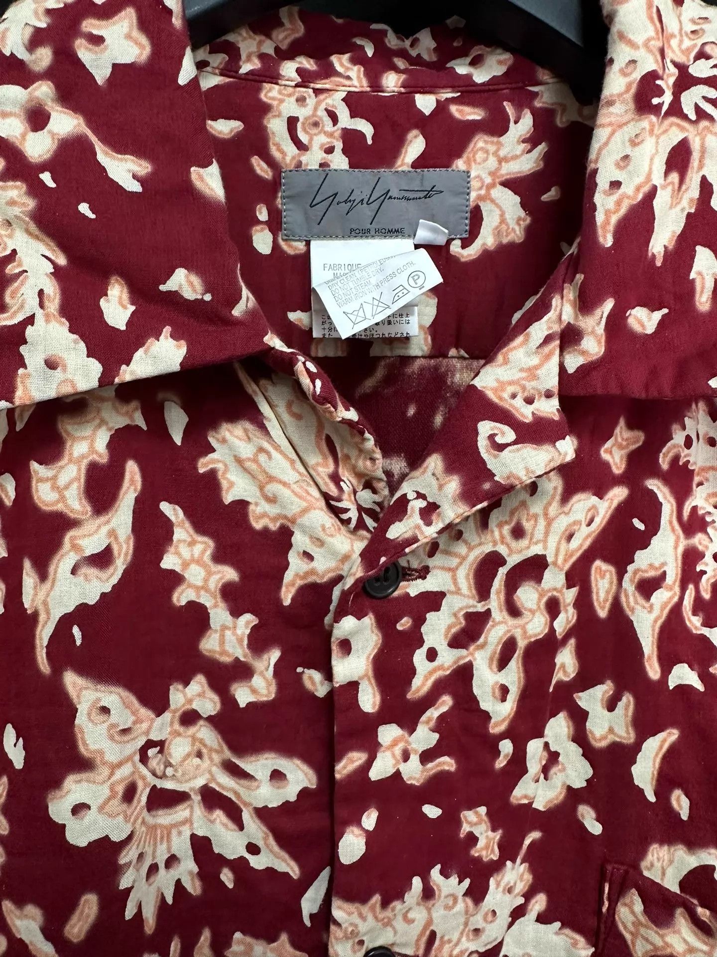 Yohji Yamamoto Yohji Yamamoto 06SS Hand-Discharge Flower Shirt Size US L / EU 52-54 / 3 - 9 Thumbnail