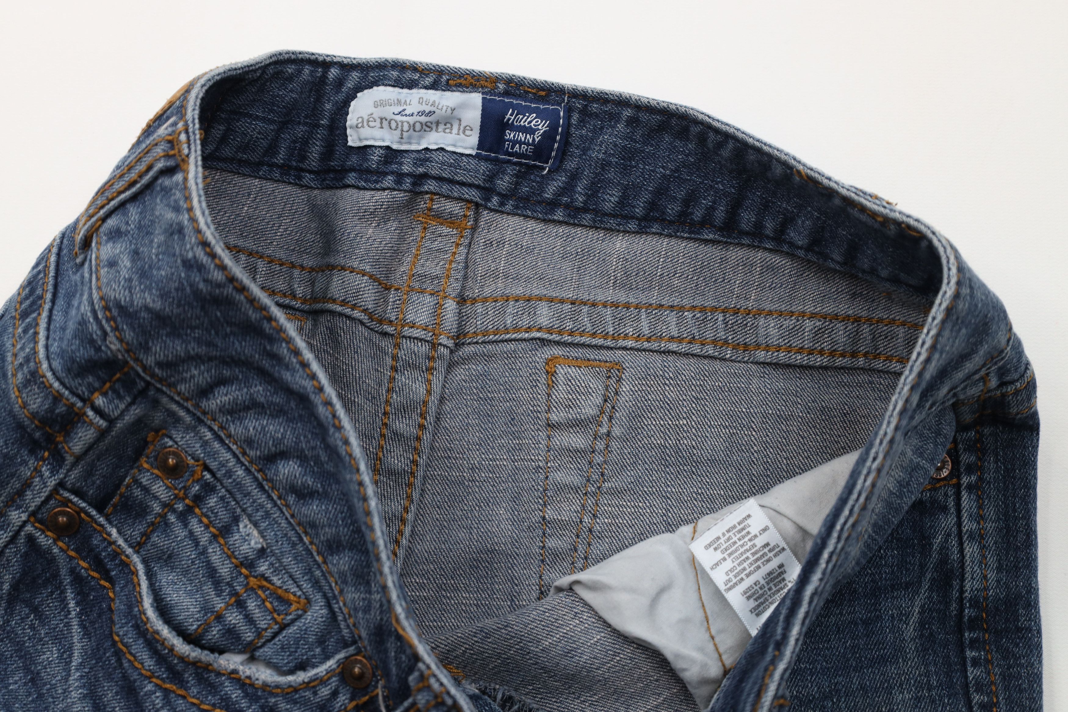 American Eagle Outfitters Vintage Y2K American Eagle Hailey Skinny Flared Jeans Blue Size 30" / US 8 / IT 44 - 8 Thumbnail