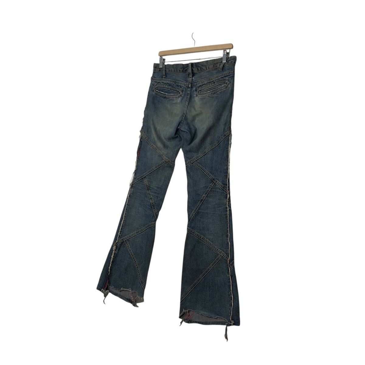 Tornado Mart 📌Bow Cut Design Punk Style Patch Work Style Butterfly Denim Size 32" / US 10 / IT 46 - 13 Thumbnail