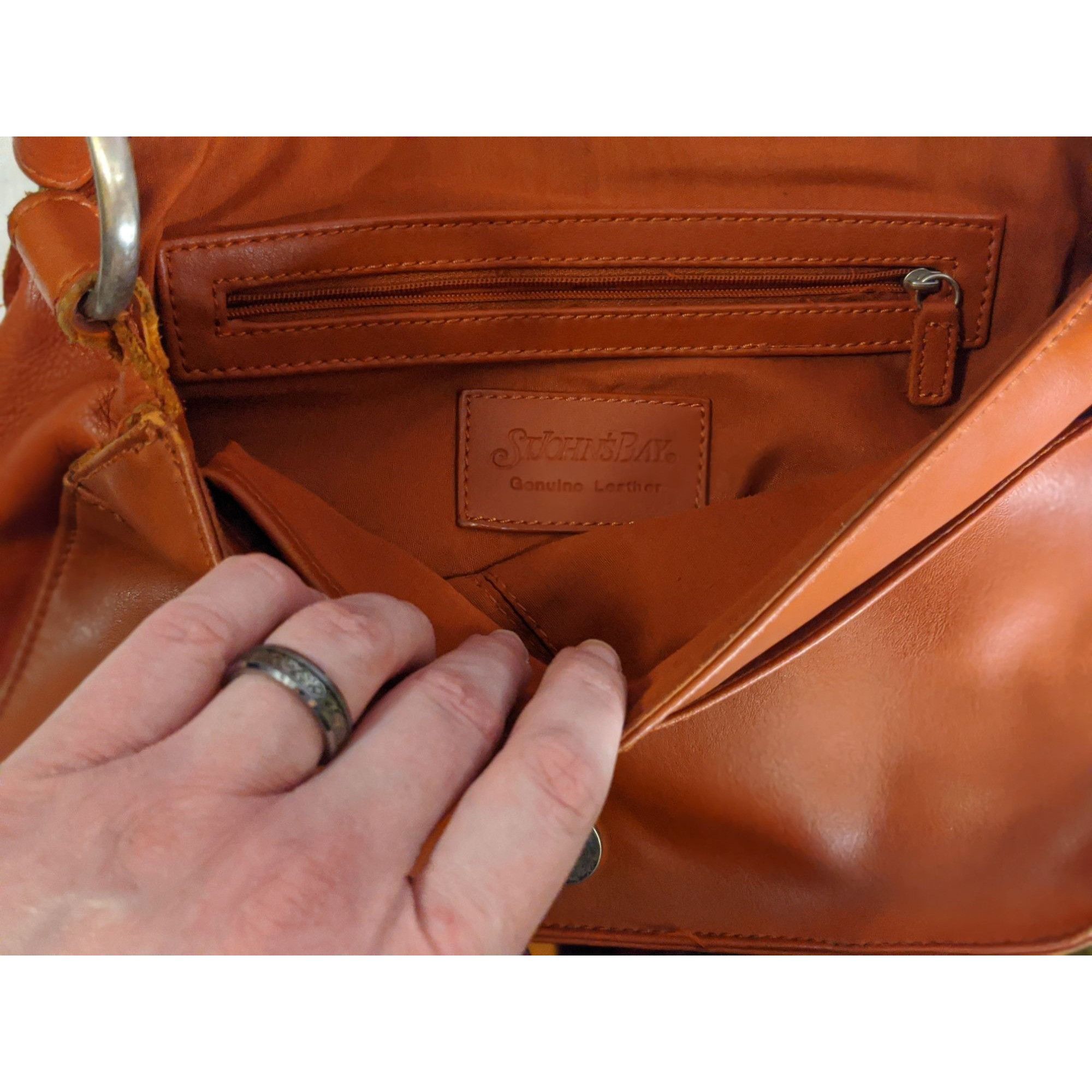 St. Johns Bay St. Johns Bay Rust Orange Leather Shoulder Bag Size ONE SIZE - 4 Thumbnail