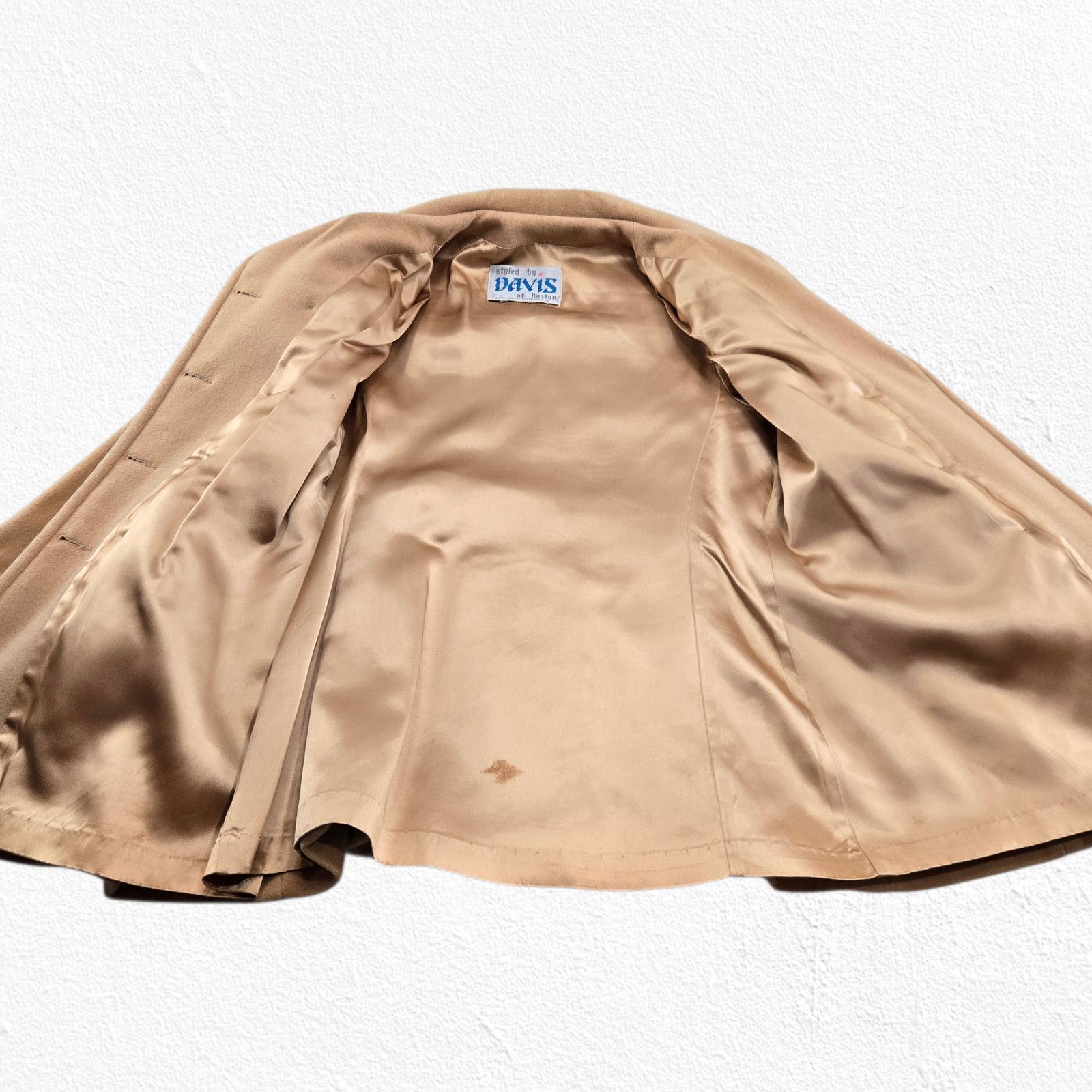 Vintage 60s Tan Camel Wool Double Breasted Mod Coat Size Medium Size M / US 6-8 / IT 42-44 - 13 Thumbnail