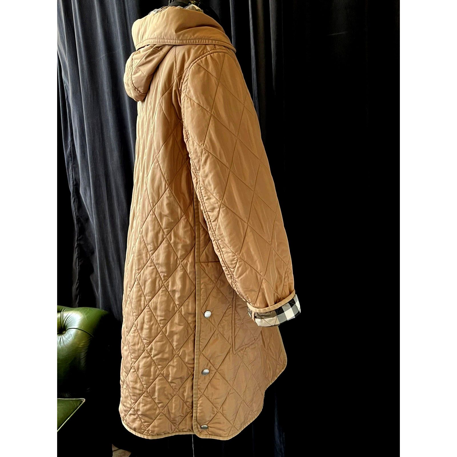Burberry BURBERRY PARKGATE BEIGE HOODED QUILTED LONG JACKET L $2K Size L / US 10 / IT 46 - 12 Thumbnail