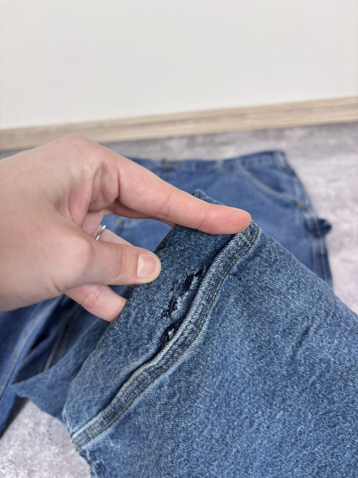 Carhartt Vintage Carhartt Men’s Blue Denim Jeans USA Workwear Size US 40 / EU 56 - 21 Thumbnail