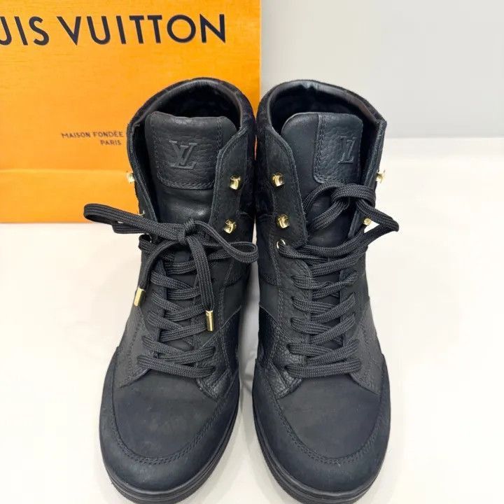 Louis Vuitton Louis Vuitton High-Top Casual Sneakers in Black -2508 Size US 5.5 / EU 38 - 2 Thumbnail