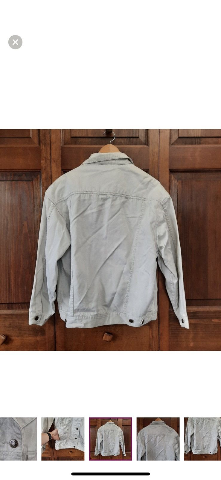 Eddie Bauer White Denim Jean Jacket Oversized Women’s Small Size S / US 4 / IT 40 - 4 Thumbnail