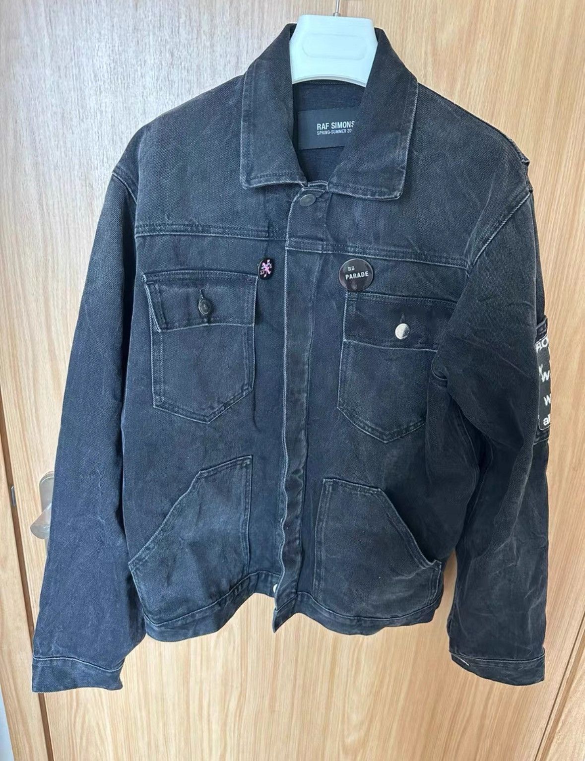 Raf Simons raf simons 21ss classic vanilla mapped washed denim jacket Size US S / EU 44-46 / 1 - 5 Thumbnail