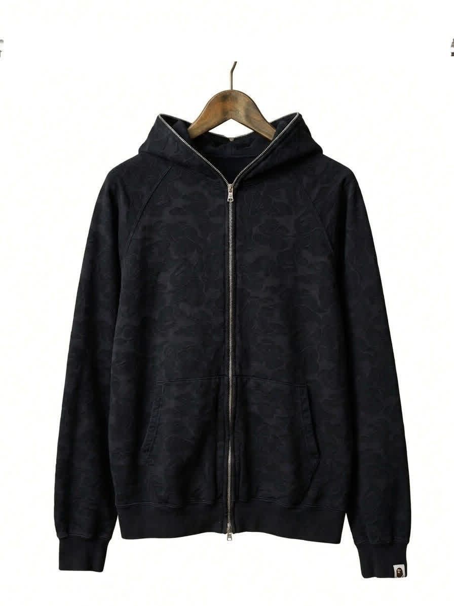 Bape Aoyama Limited Jacquard Camo Full Zip Hoodie Black Size US M / EU 48-50 / 2 - 1 Thumbnail