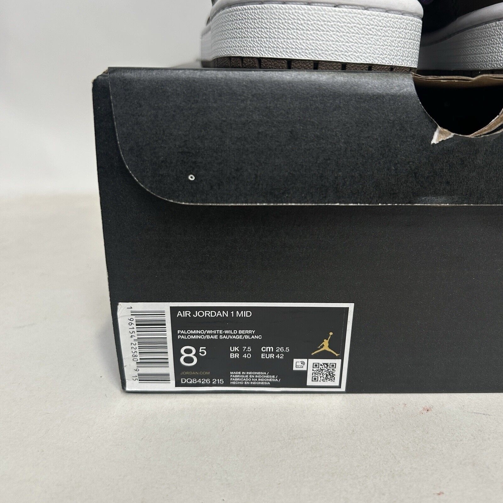 Jordan Brand Nike Air Jordan 1 Mid Retro “Palomino/Purple Mocha” 2024 Size US 8.5 / EU 41-42 - 5 Thumbnail