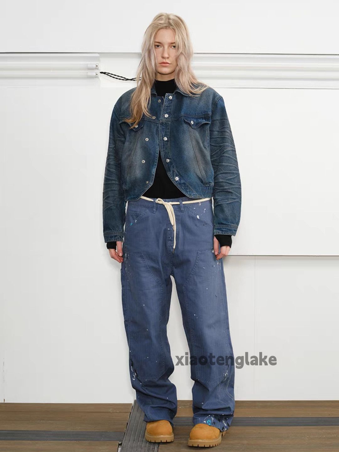Designer × Japanese Brand × Vintage Washed faded cleanfit carpenter cargo work paint pants Size US 34 / EU 50 - 6 Thumbnail