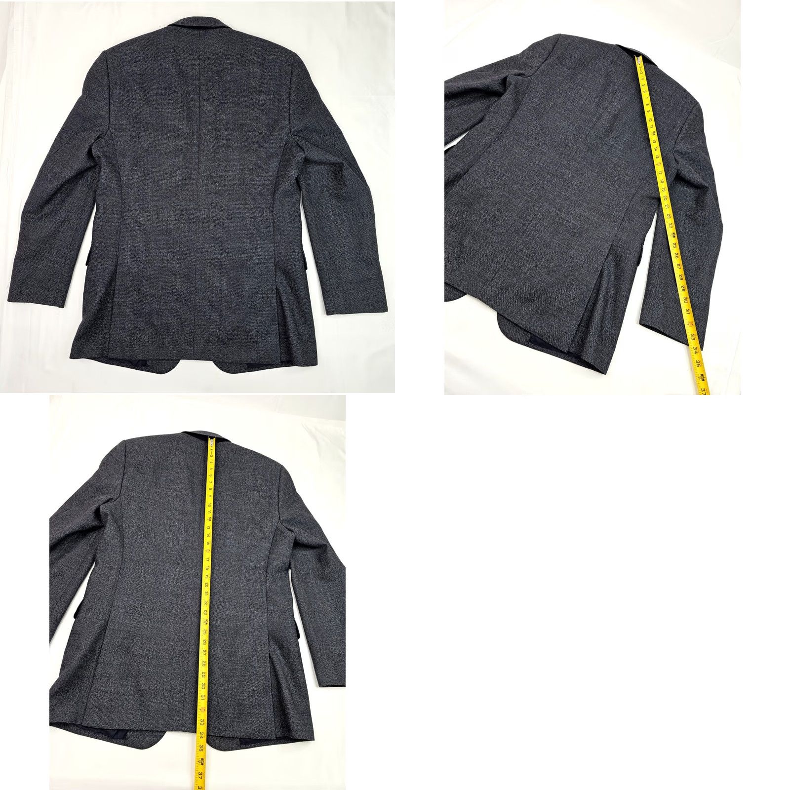 Jos. A. Bank Jos A. Bank Sport Coat Men 42R Blue Gray Micro Birdseye Heather Wool Blend Single-Breasted 2-Button Notch Flat Front Regular Jacket Size US XS / EU 42 / 0 - 10 Thumbnail