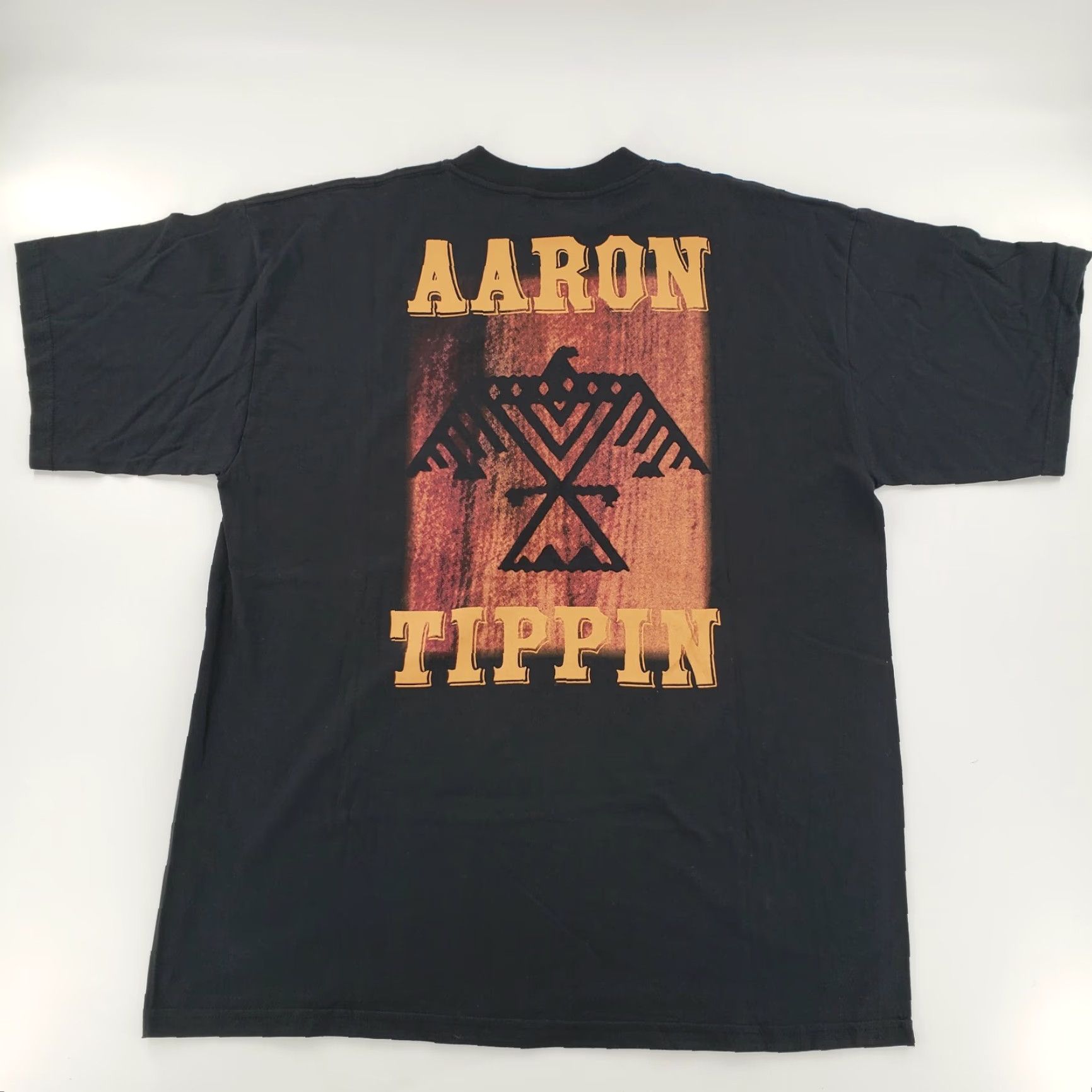 Tultex VINTAGE Aaron Tippin Shirt Adult XL Black Autograph Dual Print Mens 90s T-Shirt XL Black Autograph Double-Sided 90s Music Tultex Size US XL / EU 56 / 4 - 2 Thumbnail