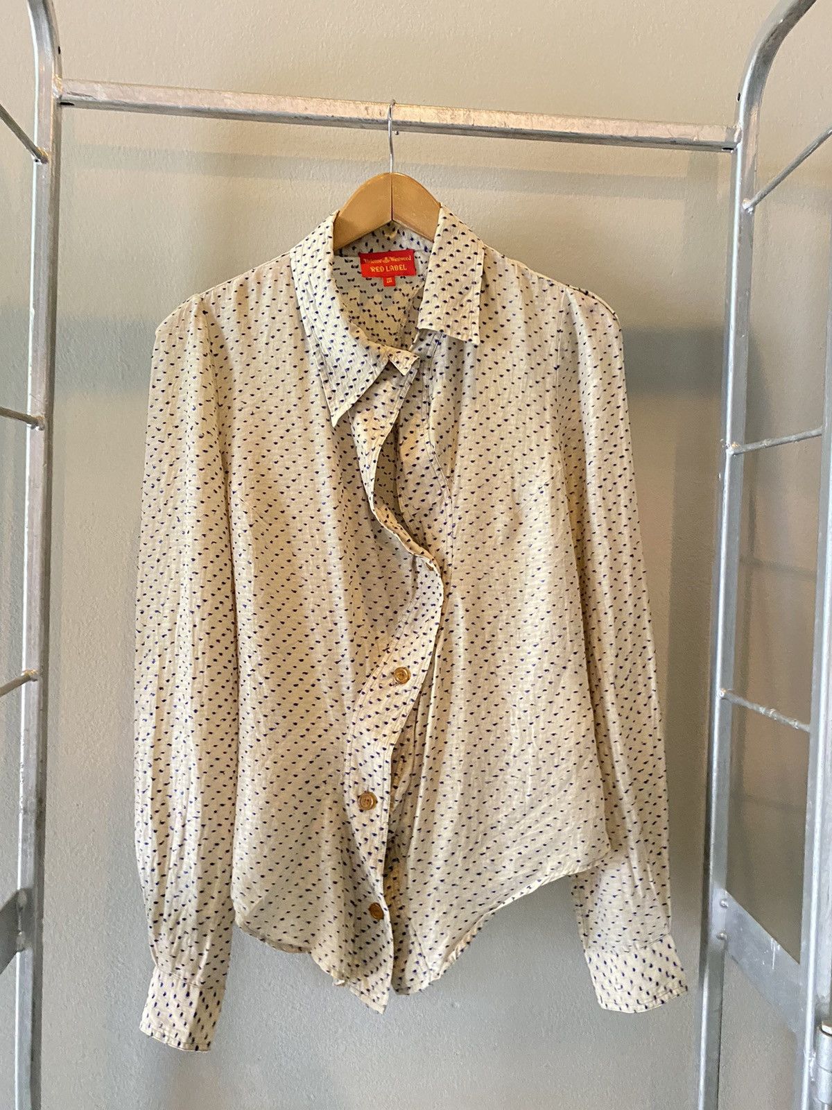 Vivienne Westwood Curve Button Center Line Dots Shirt
