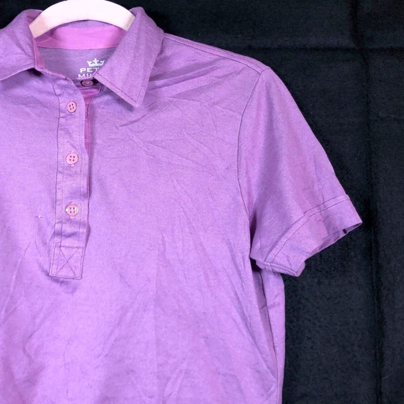 Peter Millar Peter Millar Womens Shirt Purple Polo Short Sleeve Medium Casual Workwear Cotton Polyester Button Collared Size M / US 6-8 / IT 42-44 - 5 Thumbnail
